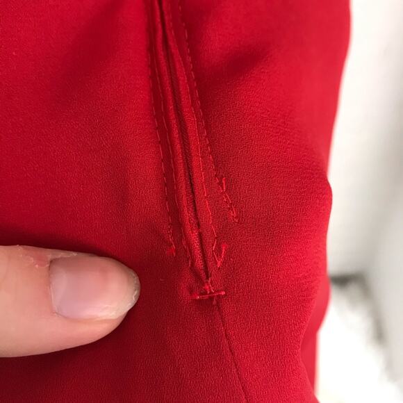 Vintage Hugo Buscati Collection Red Flattering Y2K Style Dress Size 4 - Picture 9 of 9